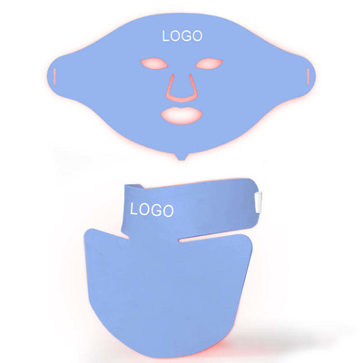 Skin 7 Colors Red Light Panel Therapy Mask Photon Face Neck Silicone 470nm