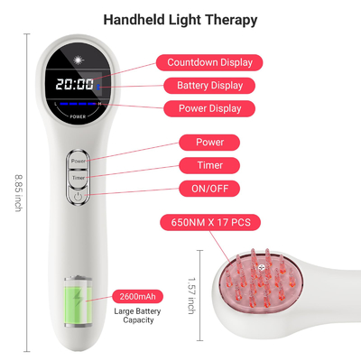 Buy PDT LED Light Hair Regrowth Comb Near Infrared Hair Growth Scalp Massager online manufacture