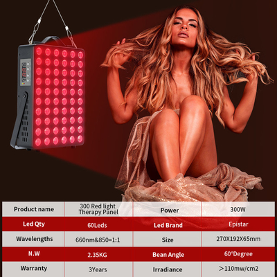 Buy Dual Chip 660nm 850nm Red Light Therapy Panel LED Infrared 300W online manufacture