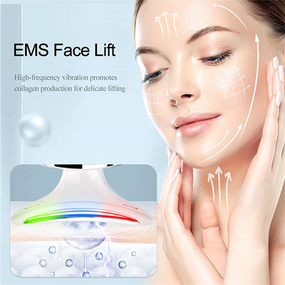 ABS Stainless Steel Neck Lifting Massager EMS LED Light Therapy Anti-Wrinkle Device for Neck and Face