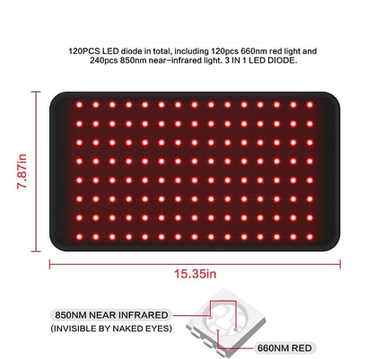 660nm 850nm Infrared Red Light Body Pad Wrap Belt For Pain Relief