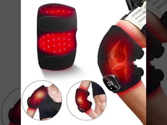 Red Light Therapy & Vibration Massage Knee Brace - Wireless Rechargeable Controller, 660nm&850nm Red